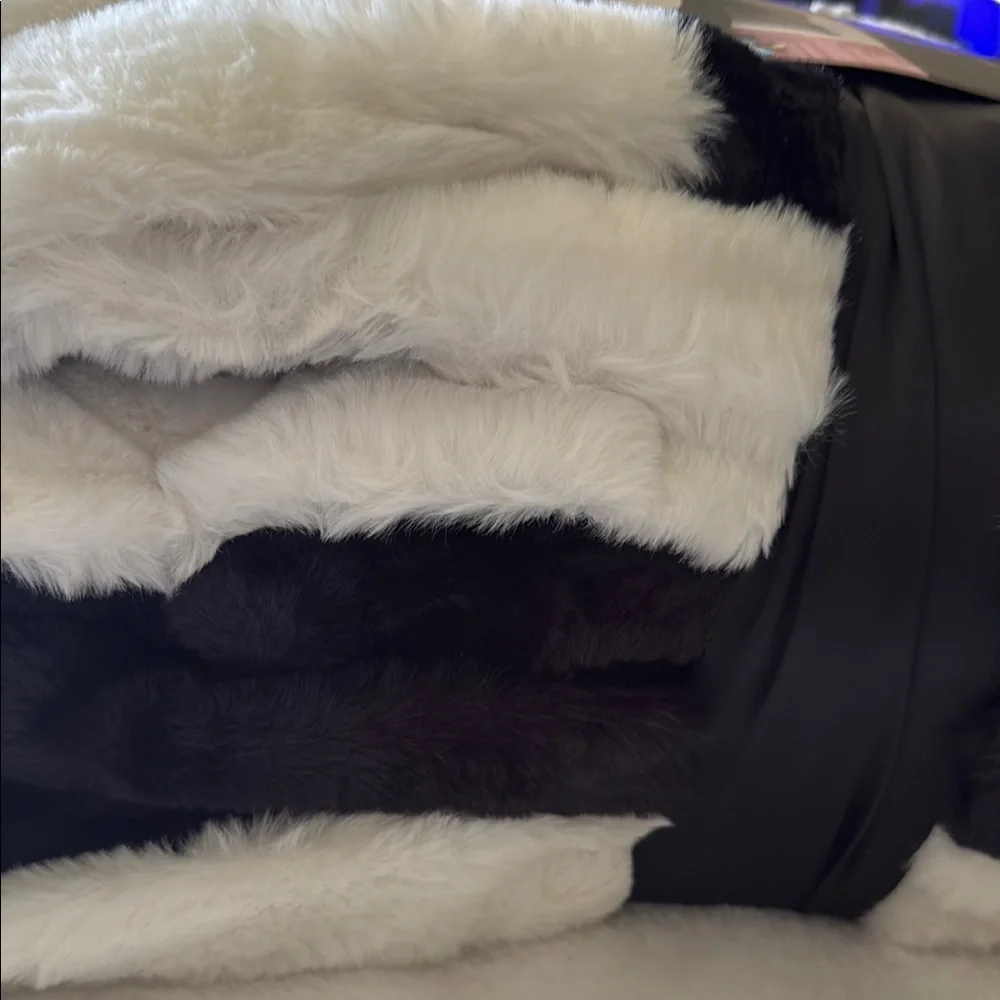 Christian Lacroix Black and White Skull Blanket